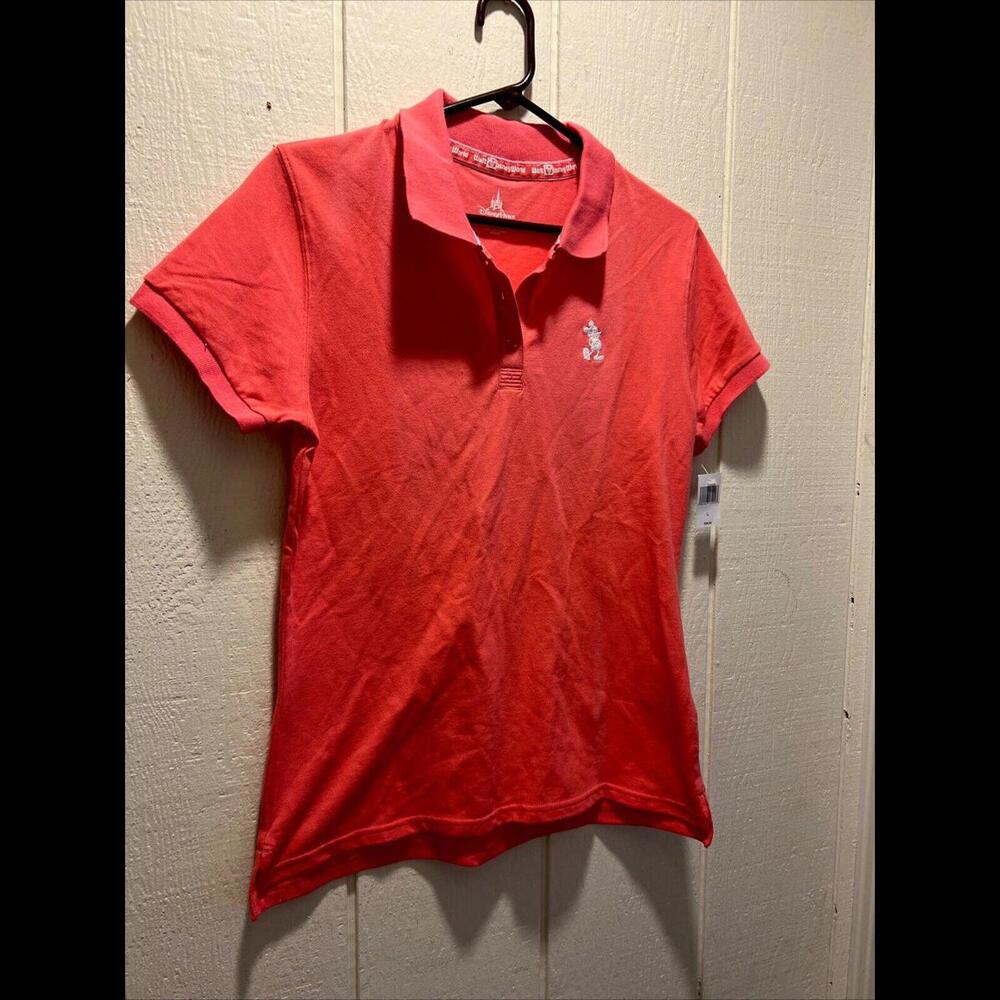 WDW Walt Disney World Parks Mickey Mouse Pink Polo Shirt Women’s Size L